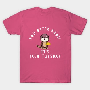 Funny Taco Tuesday You Otter Know Chibi Cute Kids Food Gift T-Shirt